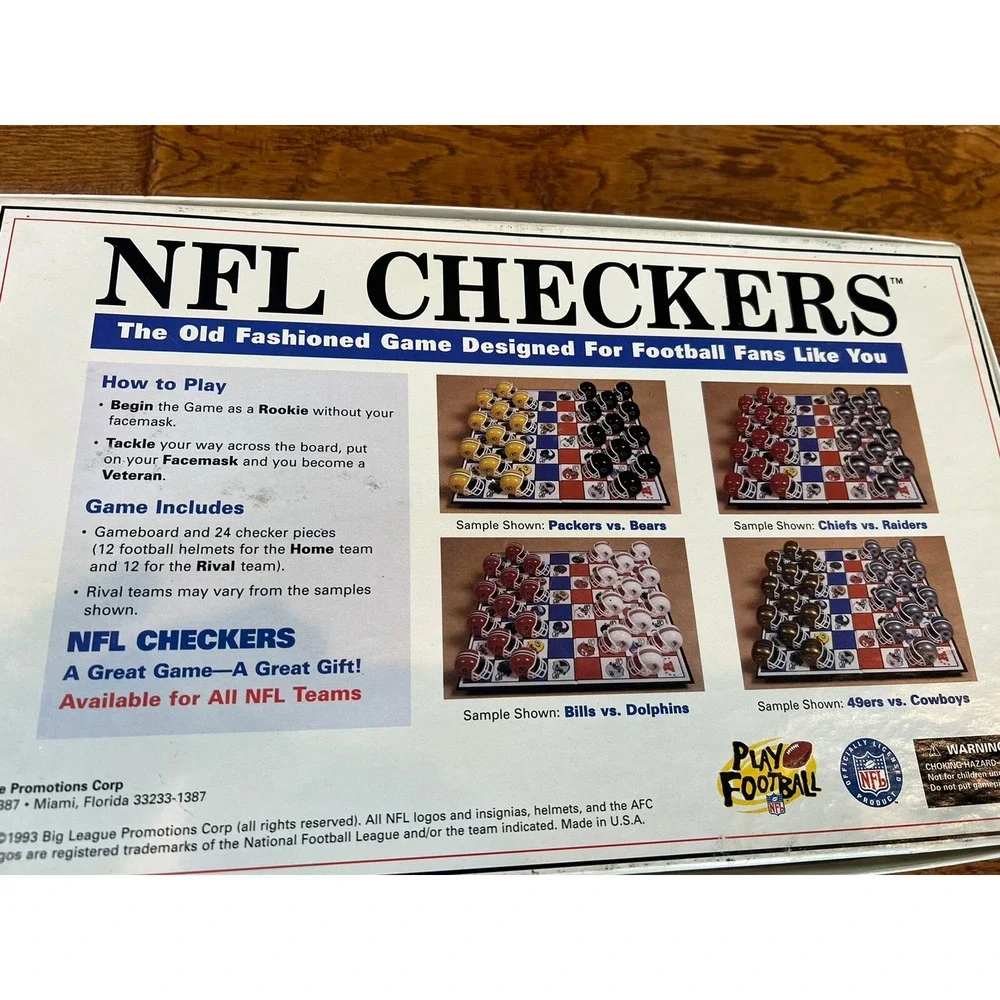 1993 BIG LEAGUE PROMOTIONS NFL‎ 49ERS VS COWBOYS CHECKERS OFFICIAL LICENSED NIB